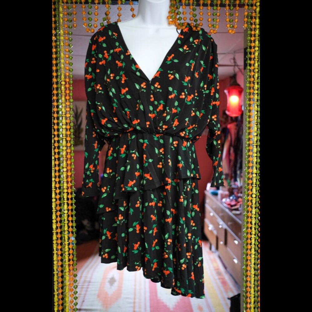 Cherry pattern asymmetrical dress from H&M